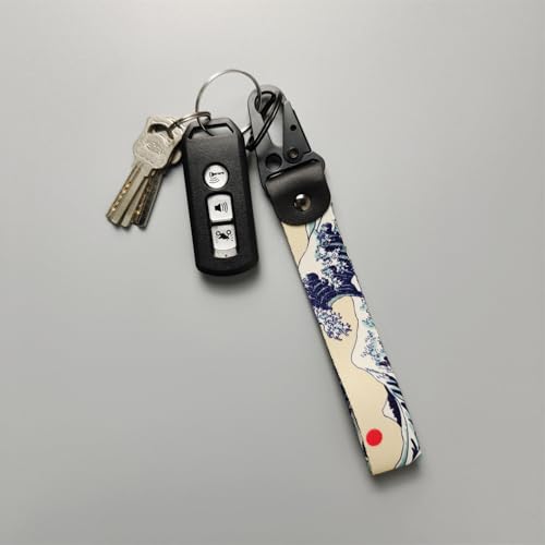 Image of 2Pcs Motorcycle Keychain Motorcycle Key Tag JDM Jet Tag Keychain Heavy Duty Wrist Lanyard Keychain for Car,Motorcycle