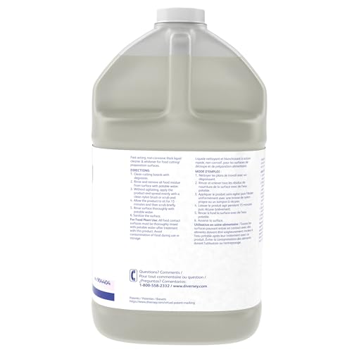 Diversey 904404 SUMA Block Whitener Removes Stains from Cutting Boards, Chopping Blocks, Ready-to-Use, 1-Gallon