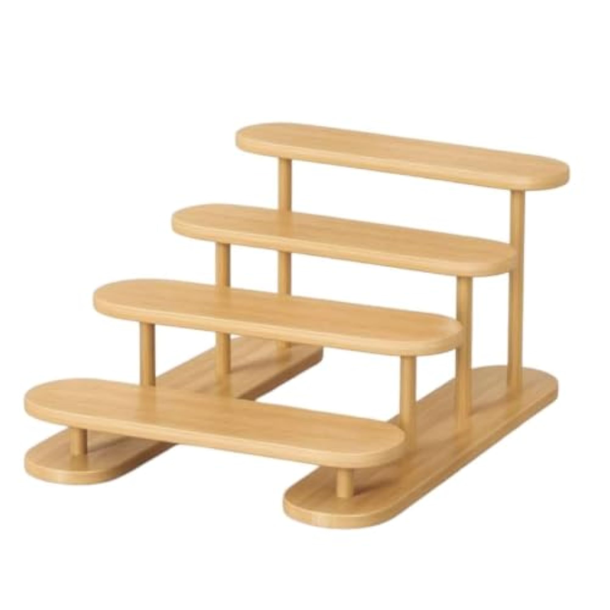 4-Layer Natural Desktop Storage Rack Makeup Organizer Shelf