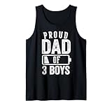 Photo Gallery uomo proud dad of 3 boys gifts daddy of three sons canotta Photo Gallery uomo proud dad of 3 boys gifts daddy of three sons canotta
