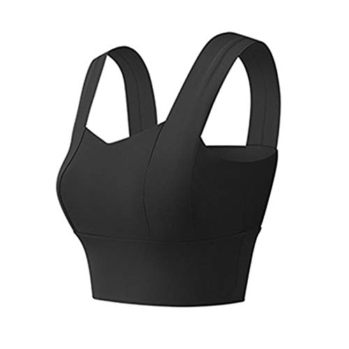 Ajcoflt Sutiã esportivo feminino push-up à prova de choque acolchoado tops recortados com tope regat