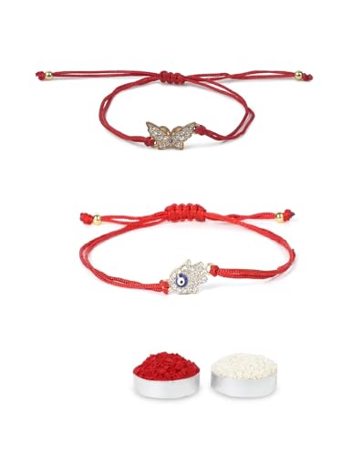 Image of El Regalo 2 PCs Cute Rakhis Set for Kids - Beautiful 2 Kids Rakhis Set for Girls & Boys with Roli Chawal, Message Card in Rakhi Gift Box for Little Brother /Niece /Nephew
