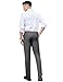 COOFANDY Men's Classic Fit Dress Pants Flat Front Straight Formal Pants Wrinkle Free Expandable Waist Suit Pants Grey