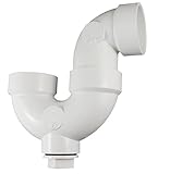 Canplas 193201AS PVC DWV P-Trap with Cleanout, 1 1/2-Inch, White