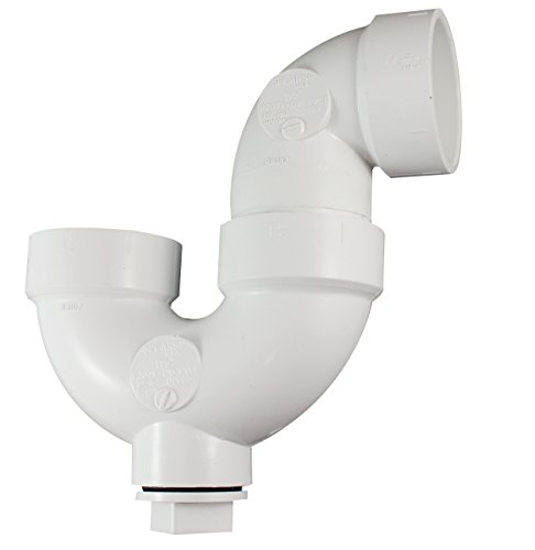 Canplas 193201 AS PVC DWV P-Trap with Sweeping Mouth, 1 1/2-Inch, White