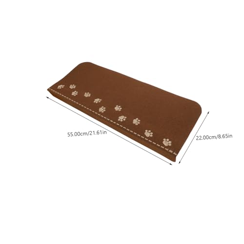 Alfombrilla para peldaños de escalera de material duradero Homoyoyo con diseño café elegante 3