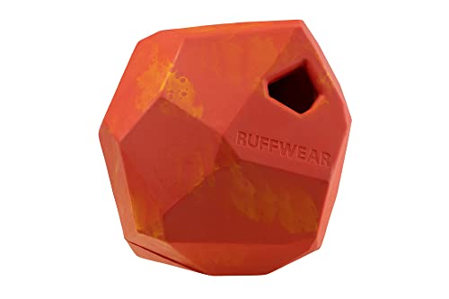 Ruffwear, Gnawt-a-Rock – Durable Interactive Dog Toy, Treat Dispensing, Made from Natural Latex Rubber, Perfect for Power Chewers, Red Sumac
