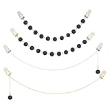 Materiale elevato: queste catene per cardigan sono realizzate in lega e perle rotonde di vetro nero, semplici e classiche. Il materiale è robusto e non facile da rompere o deformare, garantendo un uso a lungo termine. Le perle di vetro hanno una lucentezza naturale, combinando comfort e moda, rendendo le clip eleganti e di fascia alta