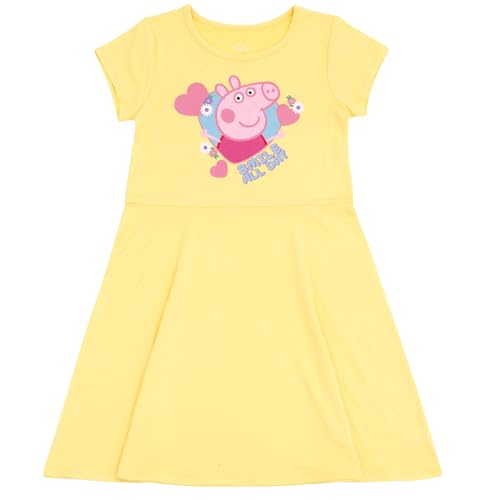 Peppa Pig Girls 2 Pack Skater Dresses Toddler to Big Kid Sizes (2T - 10-12)3