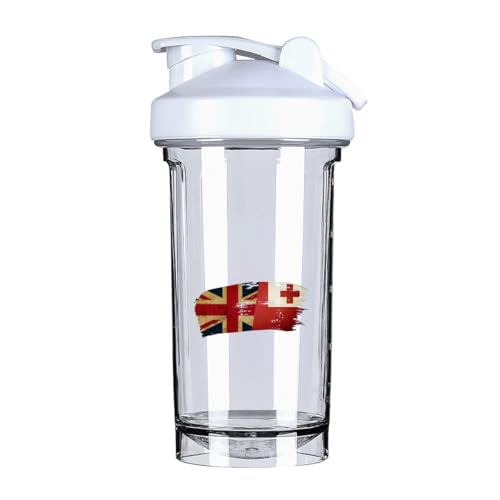 Tongan America Flag 18 Ounce Shaker Cup,Fashion Theme Pattern Shaker Bottle Leak-proof Workout Shake Bottles 500ML/18 oz Perfect for Pre Workout