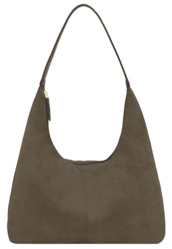 Women’s Trendy Suede Tote Bag Shoulder Bags For Women Fall Underarm Bag Winter Hobo Bag Work Purses Suede Travel Handbag