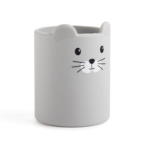 Back2Fun - Pot à crayons enfant en silicone souple | Design animal mignon | Organiseur de bureau multifonction | Fournitures scolaires | Souris