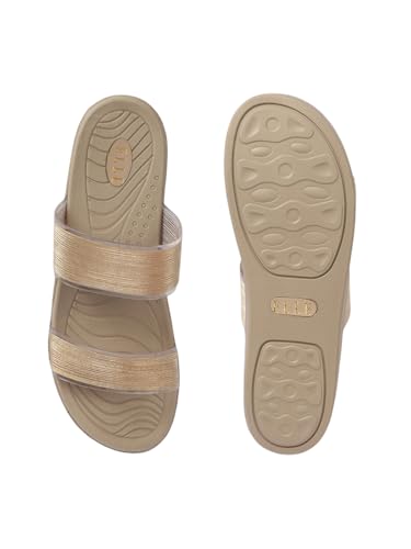 Image of Elle Women Comfortable Flat Round Toe Slip On fashion Sandal for Daily use, Office use, Casual use
