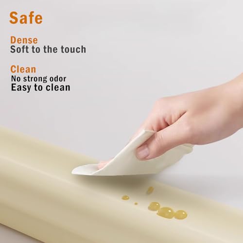 Image of Foam Table Edge and Corner Guards for Baby,(6.5ft Edge 4Corners),Baby Proofing Soft Corner Protectors,Furniture and Tables Child Baby Proof Bumpers, Pre-Taped Corner Cushions (Grey)
