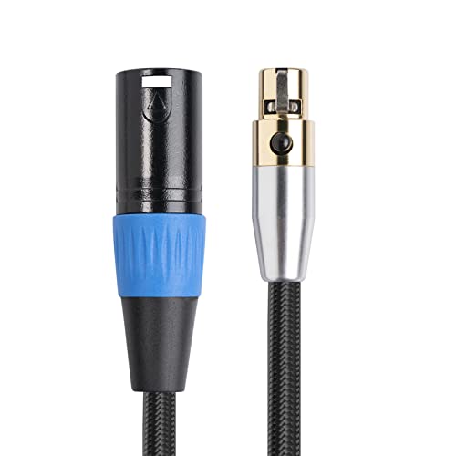 Cabo de áudio flexível XLR fêmea para XLR cabo de áudio macho adaptador de microfone conveniente 3m