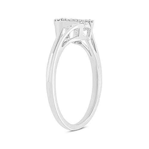 Cali Trove 1/20 CT Natural Diamond Heart Cross Rings for Women | Diamond Fashion Rings | Religious Heart Cross Rings | Gifts for Her | Promise Rings Jewelry Gifts for Women2