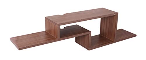 Image of Captiver Engineered Wood Wall Mounted Entertainment Tv Unit 52 Inch (Matte, Walnut)