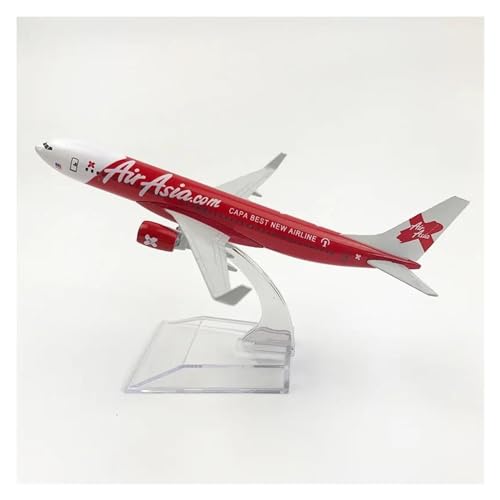 ALHROEUO Miniature Scale 1 400 AirAsia 737 Aircraft Model Metal Simulation Airliner Alloy Static Decoration Airplane Flying Toy Game Kits