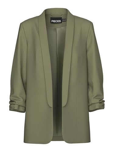 Pieces Femme Pcboss 3/4 Noos Blazer, Vert Lichen, L EU