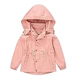 YWLINK Cazadora NiñO NiñA Parka Con Forrado Capucha Cortaviento Abrigo Corto Chaqueta CáLida De OtoñO Ropa A Prueba De Viento Abrigo Corto Con CordóN De Color Liso Con Botones Y Bolsillos