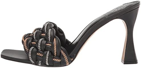 Vince Camuto Women's Footwear Women's Rayley Crystal Woven Mule Heeled Sandal, Black, 9.5 | Image 7