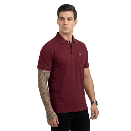 Image of SIDE UP Polo T Shirt for Man with Pocket, Polo T Shirts for Men, Summer Shirt with Collar, Half Sleeve, Cotton Blend, Light Weight, Comfotable Fit (Pack of 1) M to 3XL