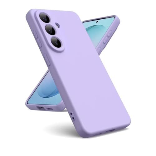 Image of LIRAMARK Liquid Silicone Soft Back Cover Case for Samsung Galaxy S26 5G| Soft Micro-Fibre Lining Inside | Camera Protection Bump (Lavender)