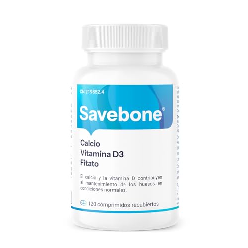 Devicare - Savebone® - Suplemento de Calcio, Vitamina D y Fitato - Contribuye a Fortalecer y Proteger los Huesos – 120 comprimidos