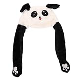 Alasum Gorro De Carnaval Con Orellas De Panda Adorable Tocado De Peluche Con Luz Gorro Luminoso De Peluche Con Orellas Móviles