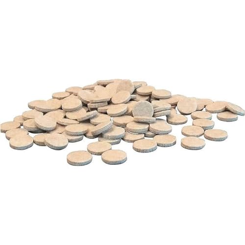 0.75 in. Beige Round Felt Self Adhesive Protective Pad Pack of 20 - Case of 12