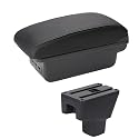 Mittelkonsole Für Fiat Für Sedici Armlehnenbox Zentrale Aufbewahrungsbox Für Inhalte Armlehnenbox Mit Getränkehalter USB-Schnittstelle Auto Armlehnenbox(B-Black black line)