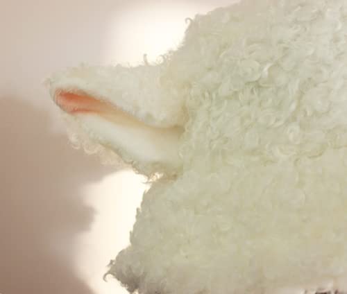 Lolita Sheep Ear Bucket Hat Fleece Funny Fisherman Christmas Cap Lamb Wool Winter Warm Women Girls (Pink-Ear/Pointed) #TOP2