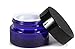 Vivaplex, 12, Cobalt Blue, 15 ml, Round Glass Jars, with Inner Liners and black Lids