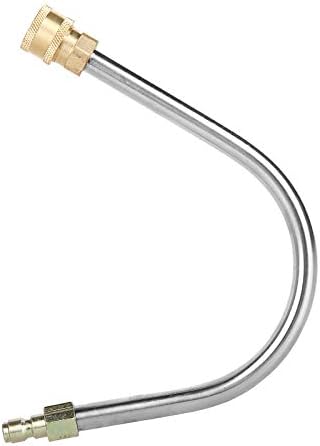 LOVHOGutter Cleaner Attachment for Pressure Washer, Coupled with 1/4" Brass Quick Coupler x 1/4" Plug, 4000 PSI