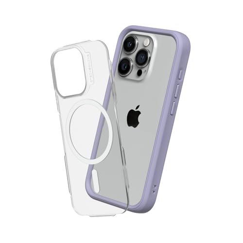 Coque antichoc iPhone 15 Pro MagSafe RhinoShield Mod NX lavande robuste modulable