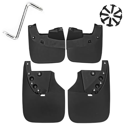 Image of Mud Flaps Mud Guards Fit for Toyota Tundra 2007-2019, Front & Rear Mud Splash Guards Accessories - 4 Pc, Black,(LAN-Tundra 07-19)