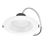 Maxxima 8 in. Recessed Commercial LED Downlight, Selectable Color Temperature/Wattage, up to 2400 Lumens, Energy Star, UL, 0-10V Dimmable