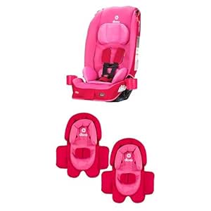 Bundle of Diono Radian 3R, All-in-One Convertible Car Seat, Rear and Forward Facing + Diono Cuddle Soft® 2-in-1 Head Support with Chest Pads Pack of Two - Pink Cotton Candy