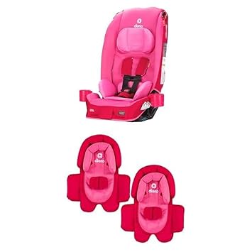 Bundle of Diono Radian 3R, All-in-One Convertible Car Seat, Rear and Forward Facing + Diono Cuddle Soft 2-in-1 Head Support with Chest Pads Pack of Two - Pink Cotton Candy