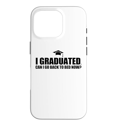 I GRADUATED NOW CAN I GO BACK TO BED �ʔ������ƃL���b�v�~�[�� �X�}�z�P�[�X iPhone 16 Pro �p
