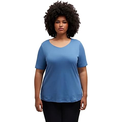 Ulla Popken Damen große Größen Übergrößen Plus Size Shirt, doppellagig Cover