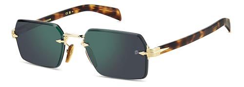 David Beckham DB 7109/S GOLD HAVANA/GREEN MIRRORED 56/20/145 men Sunglasses