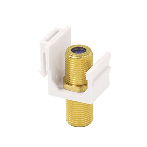 VCE Coax Keystone Jack 3GHz RG6 F-Type Gold-Plated Female Connector 5-Pack