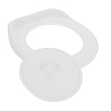 NUOBESTY Baustellen Wc Sitzring mit Deckel Robuster Kunststoff Toilettensitz Kompakt Leicht Tragbar für Camping und Nottoilette