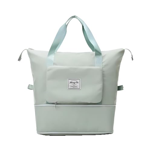 Bolsa Dobrável que vira mochila – Compacta, Resistente e Fácil de Levar, na cor Verde Claro – Leve, Prática e Ideal para o Dia a Dia