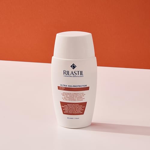 Rilastil Fluid 100, feuchtigkeitsspendende und schützende Emulsion, ultraleichte Textur, wasserfest, für empfindliche Haut, 50 ml – Ansicht 2