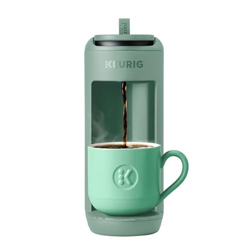 Image of Keurig K-Mini Mate Single Serve K-Cup Pod Coffee Maker, Brews Up to 12 oz Cup, Compact Portable Coffee Machine for Small Spaces, Dorms & Offices, Glamping Green