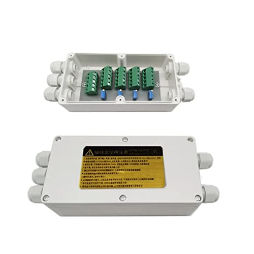 Caja de conexiones de 5 orificios para sensor de peso en sistemas automatizados de tolvas