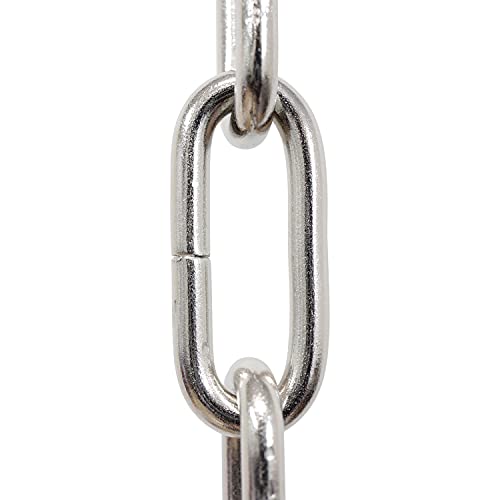 Image of RCH Hardware CH-S59-496-PN Steel Chandelier Chain 5 Gauge, Polished Nickel (1 Foot)