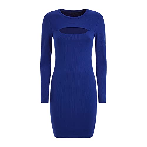 GUESS Eng anliegendes Kleid mit Langen Ärmeln gerippt Frau Lana